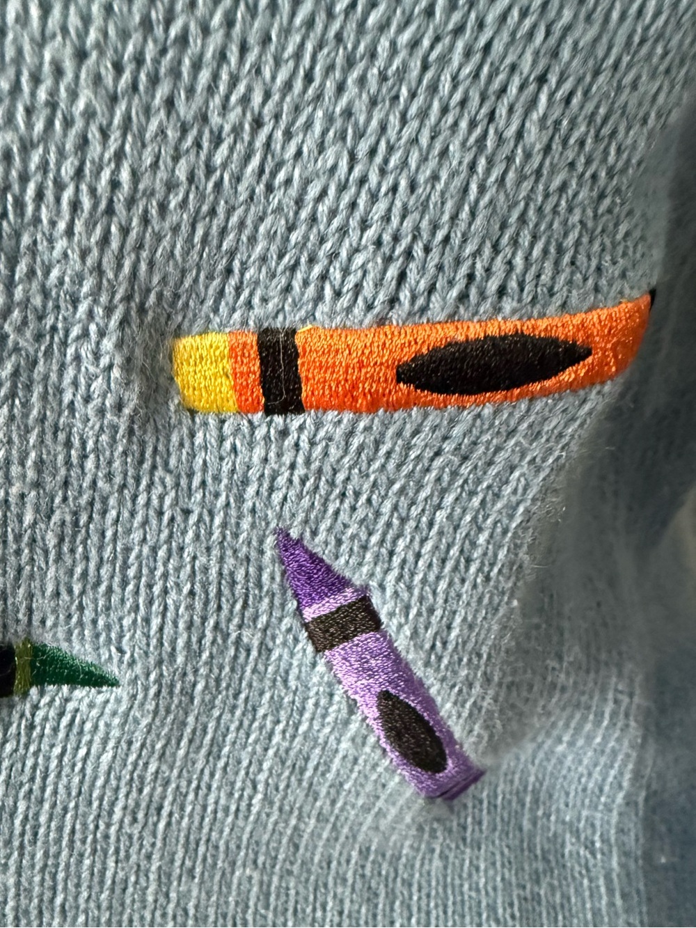 Vintage Quacker Factory Teacher Cardigan Novelty Knit Sweater - Ruler Trim - Picture 7 of 15